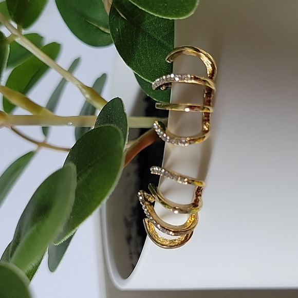 Gold Claw CZ Huggies, available in silver or gold - Picture 4 of 8